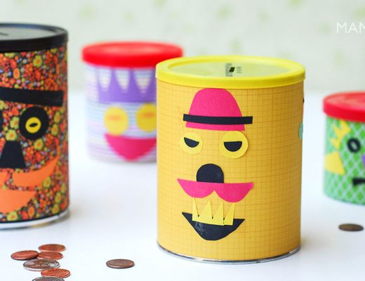 DIY Piggy banks, made out of cans. -mamitalks.com
