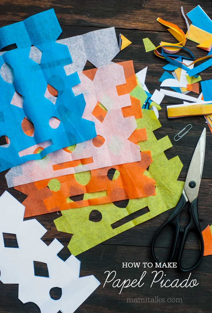 Ho to make Papel Picado banners and decorate for Day of the Dead. -Mamitalks.com