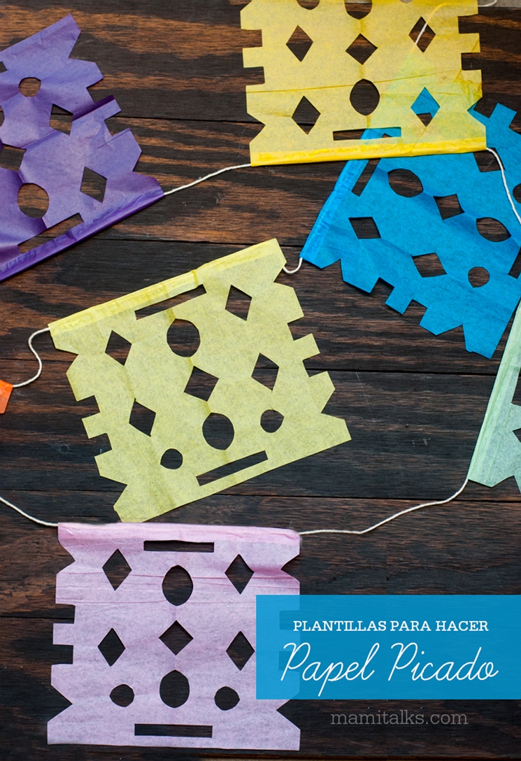 Plantillas para hacer tu proipio papel picado y decorar en el día de los muertos -MamiTalks.com