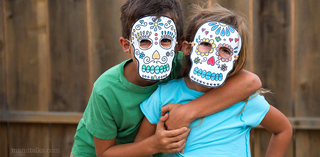 maniac herberg Ik wil niet Printable Sugar Skull Masks for Day of the Dead - Mami Talks™