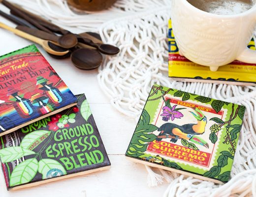 DIY Coffee Tile Coasters featured image. MamiTalks.com